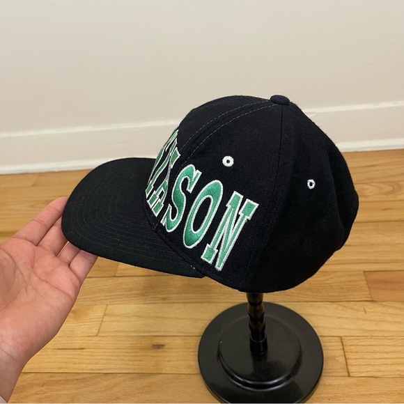 Vintage Snapback New York Jets Esiason Baseball Cap Hat Starter Black Green Wool - Picture 3 of 10